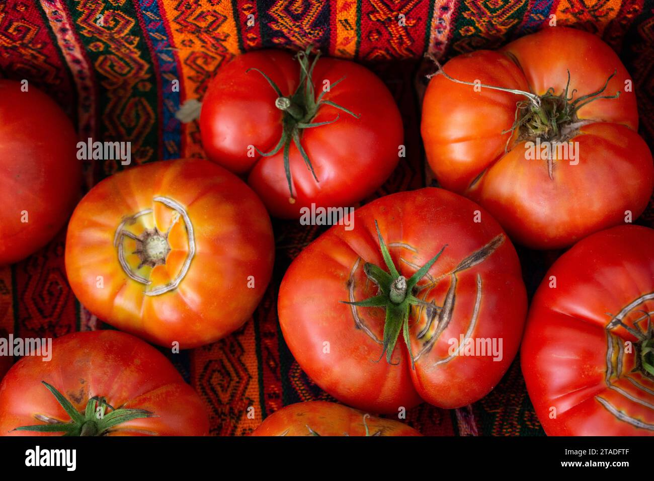 Tomate rouge frais à l'épicerie pour milieux alimentaires concept Banque D'Images