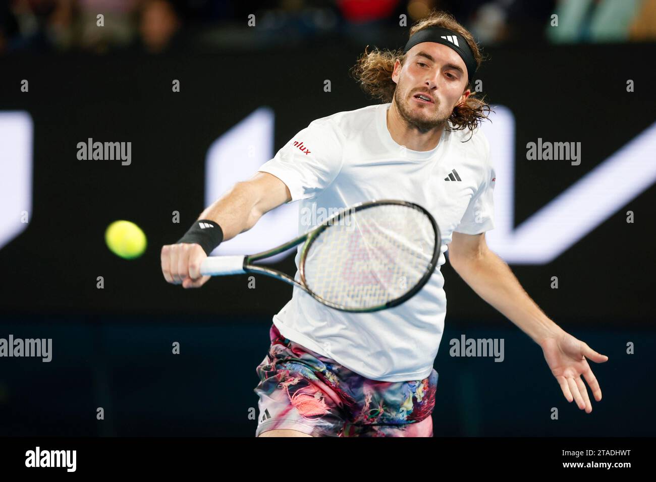Stefanos Tsitsipas, Singles masculins, finale, finale, Open d'Australie 2023, Melbourne Park, Melbourne, Victoria, Australie Banque D'Images