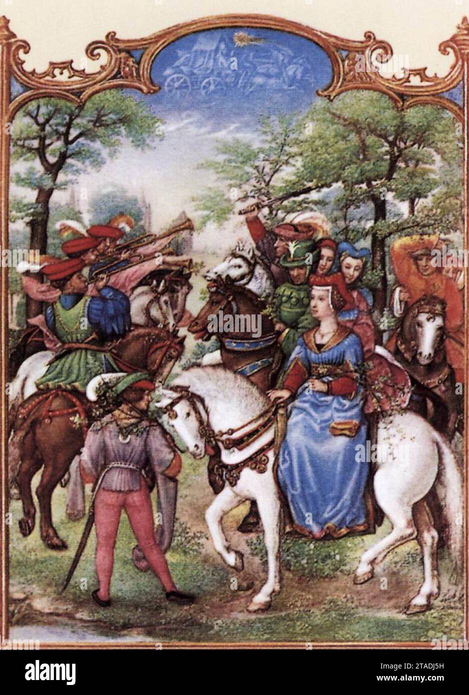 Grimani Breviary : le mois de mai 1510s par Gerard Horenbout Banque D'Images
