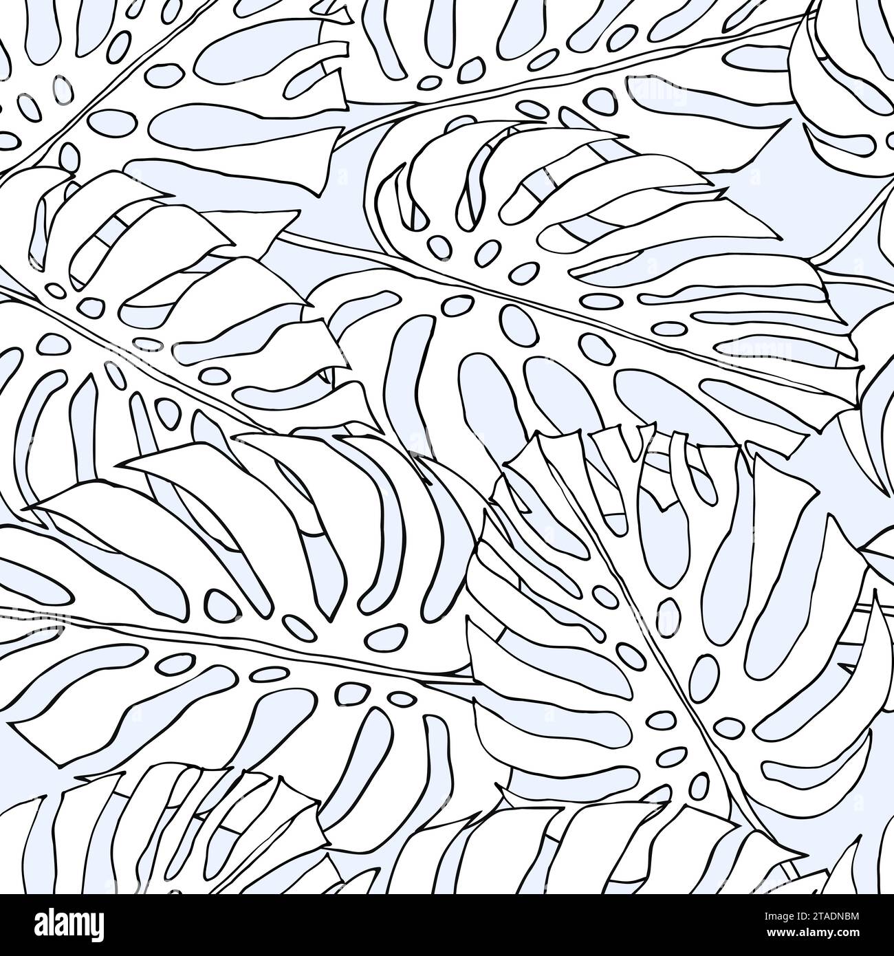 Feuilles de jungle Monstera, motif floral sans couture pour tissu textile ou papiers peints. Vecteur jungle tropicale laisse le fond moderne. Illustration de Vecteur