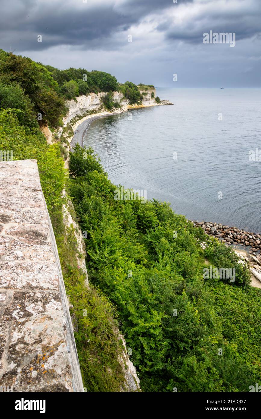 Stevns Klint, la célèbre côte de falaise sur la Zélande, Danemark. Banque D'Images