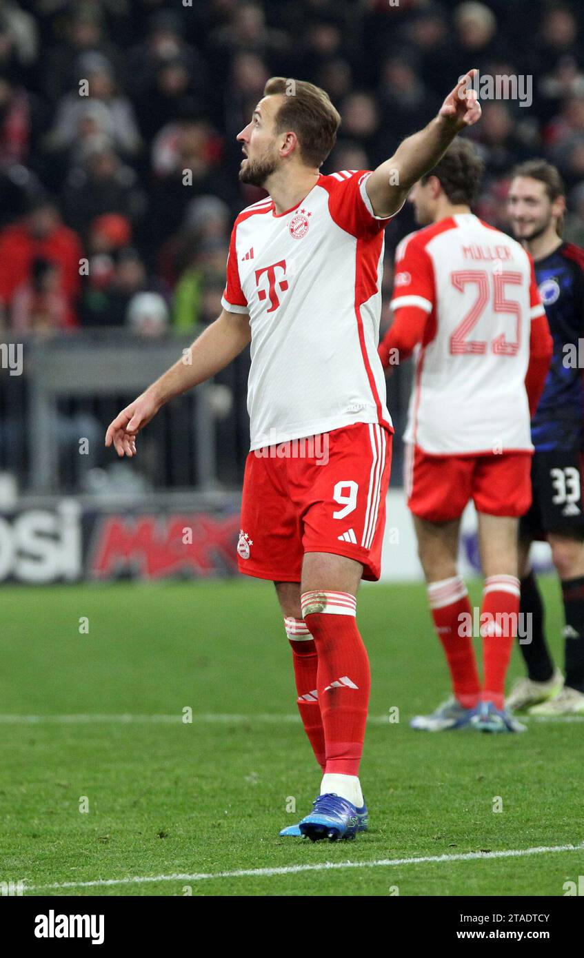 Munich, Allemagne. 29 novembre 2023. MUNICH, Allemagne 29. 2023 novembre ; Harry KANE en action lors du match de football de Ligue des champions entre le FC Bayern et le FC COPENHAGUE à Munich à l'Allianz Arena le mercredi 29 novembre. - Photo pour la presse ; photo par Arthur THILL/ATP images (THILL Arthur/ATP/SPP) crédit : SPP Sport Press photo. /Alamy Live News Banque D'Images