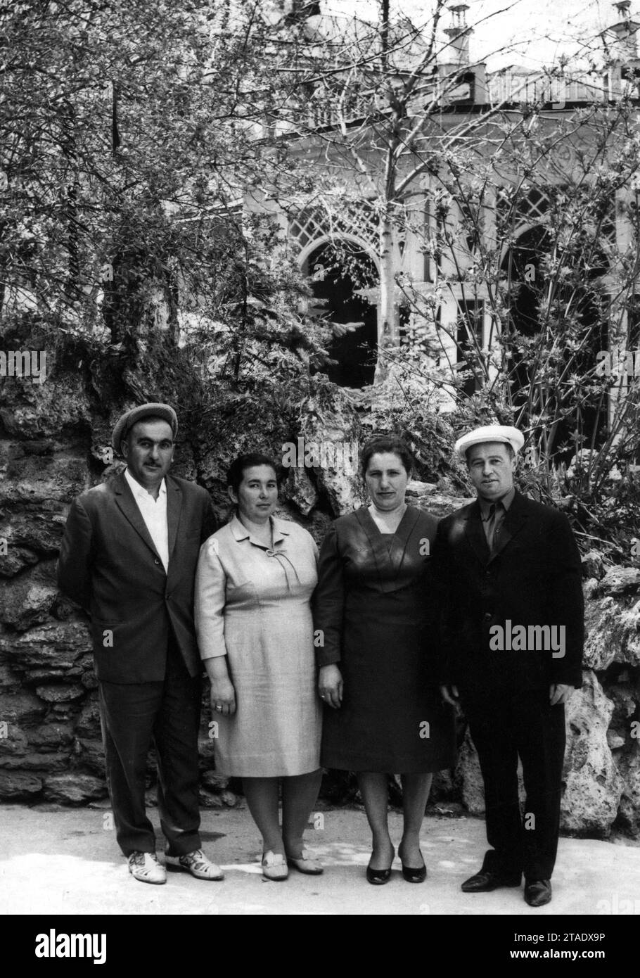 Photo d'un vintage beaux frères et sœurs, 1961 ans, Caucase du Nord. Banque D'Images