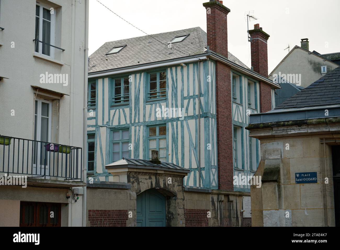 La ville de Rouen sur la Seine dans le nord de la France. La région Normandie en France. Banque D'Images