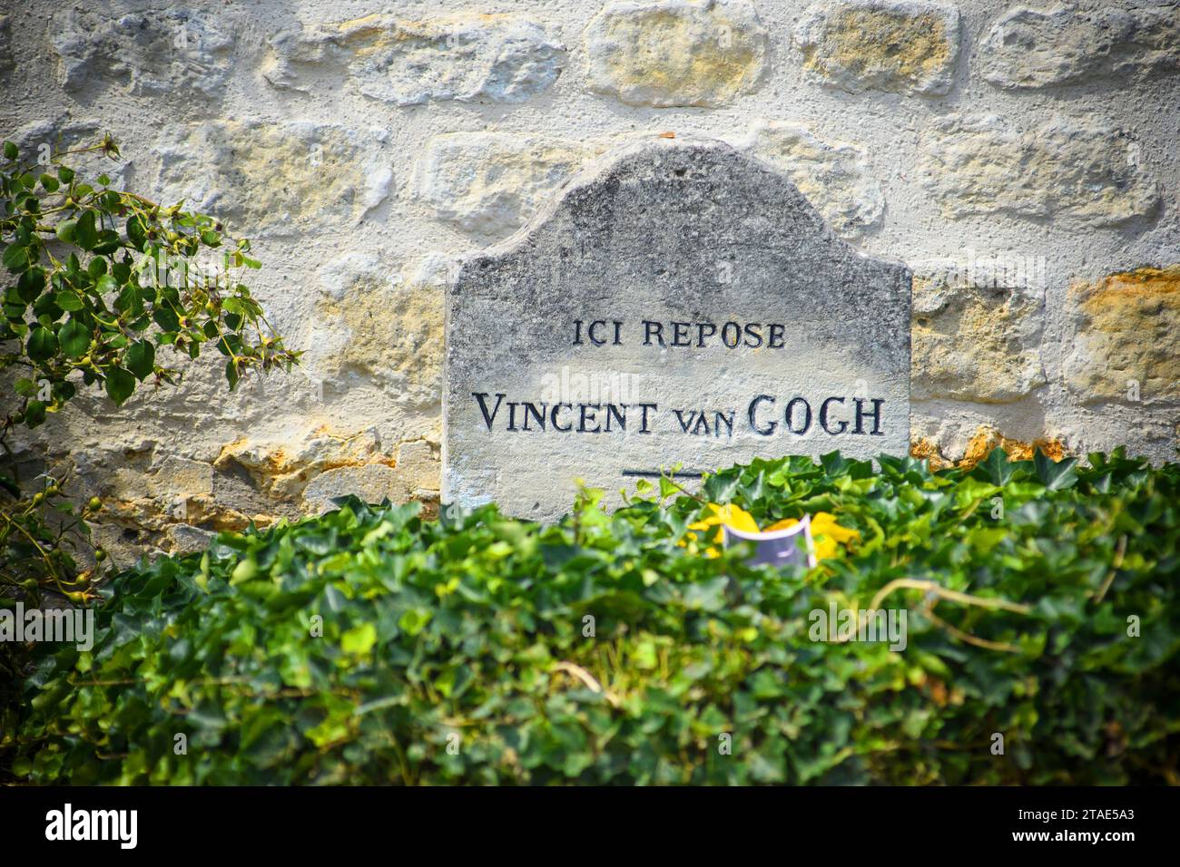 France, Val d'Oise, ville d'Auvers sur Oise, cimetière et tombes des frères Van Gogh Banque D'Images