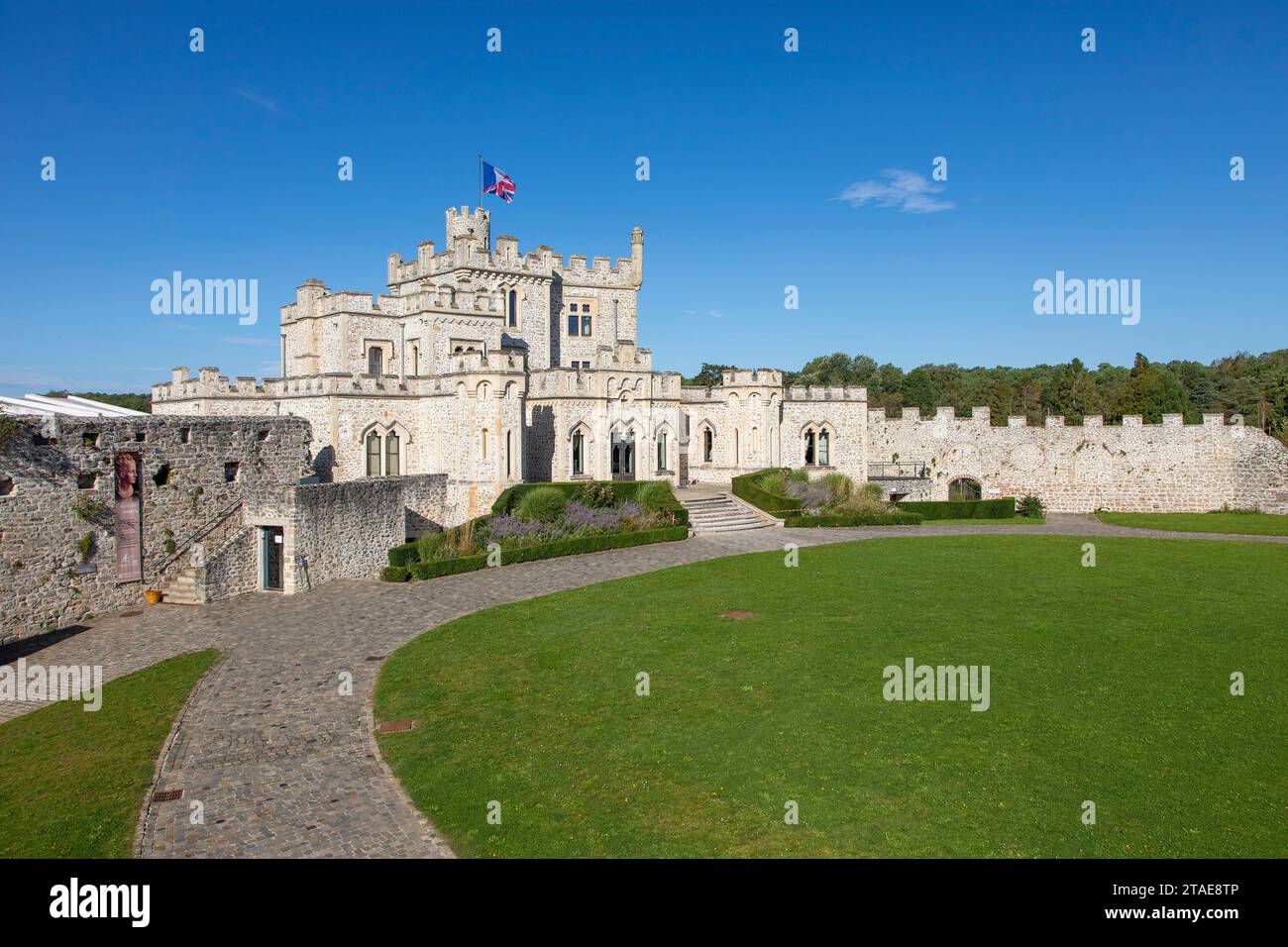 France, pas de Calais, Condette, Château d'Hardelot, manoir de style Tudor du début du XXème siècle construit sur les fondations d'un château Banque D'Images