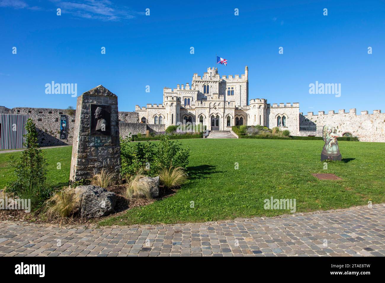France, pas de Calais, Condette, Château d'Hardelot, manoir de style Tudor du début du XXème siècle construit sur les fondations d'un château Banque D'Images