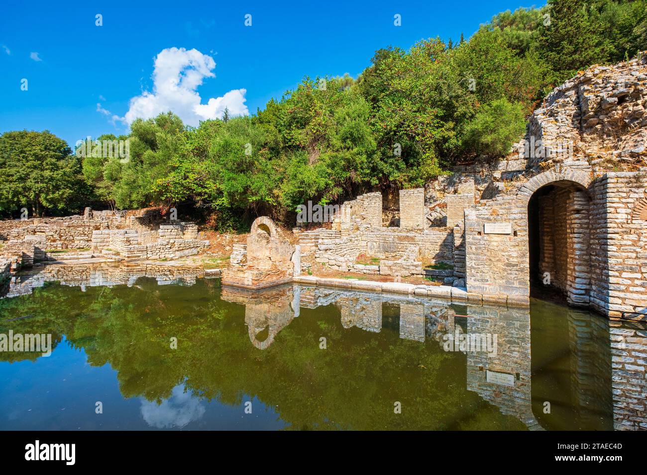 Albanie, province de Vlora, site archéologique de Butrint, site du patrimoine mondial de l'UNESCO, sanctuaire d'Asclépios (4e siècle av. J.-C.) Banque D'Images