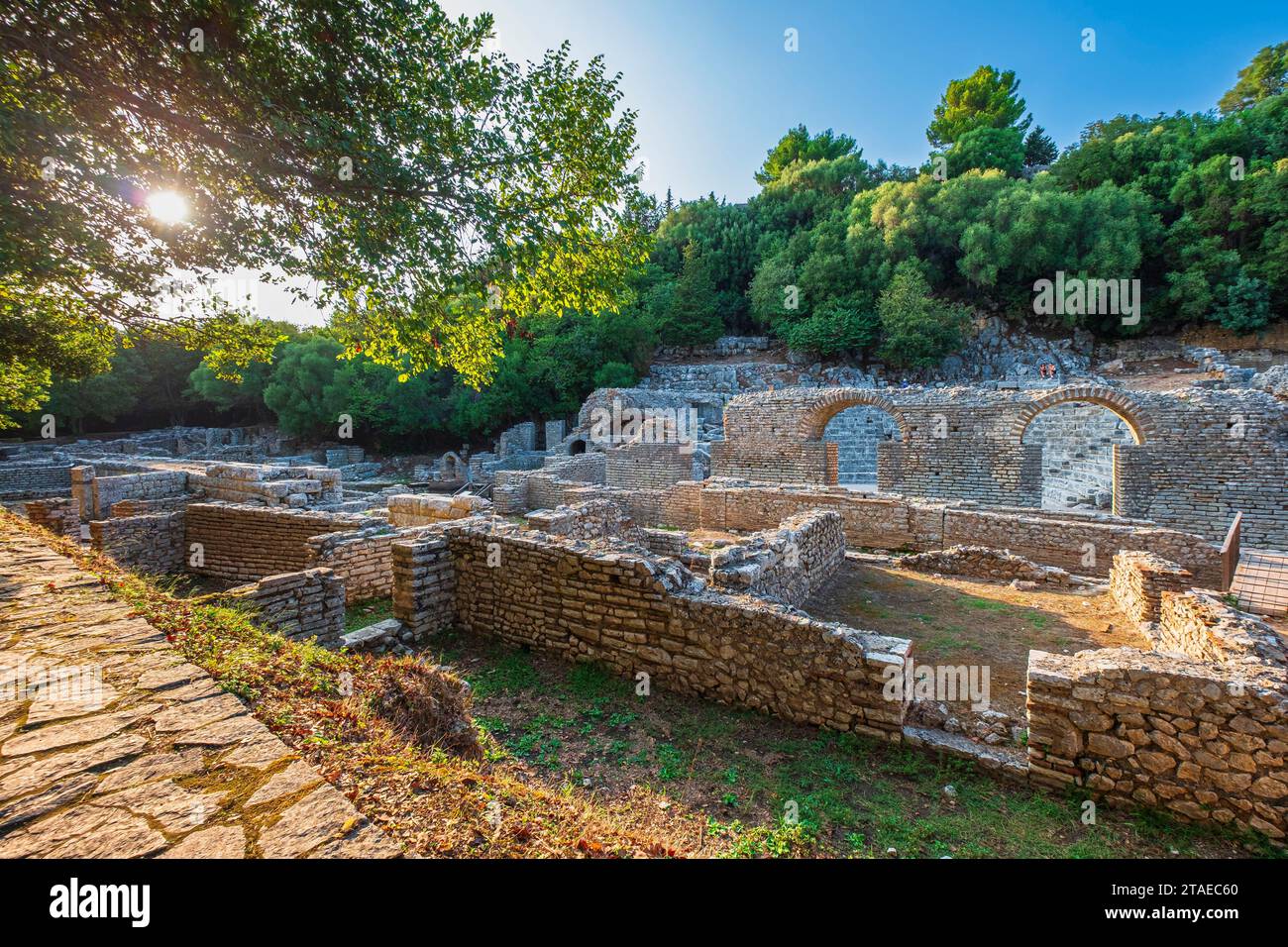 Albanie, province de Vlora, site archéologique de Butrint, site du patrimoine mondial de l'UNESCO, sanctuaire d'Asclépios (4e siècle av. J.-C.) Banque D'Images