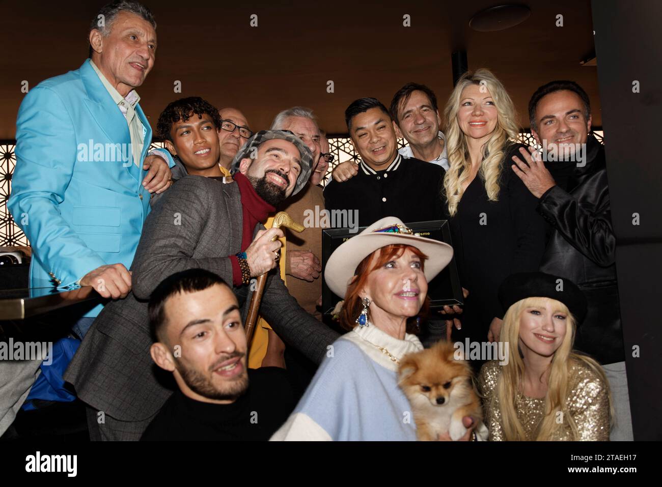 Montevrain, France. 29 novembre 2023. Philippe Wintousky, Jean-Eric Duluc, Tonton Humanis, Anthony la, Thierry Samitier, Nadine Rodd, Laurent Amar Banque D'Images