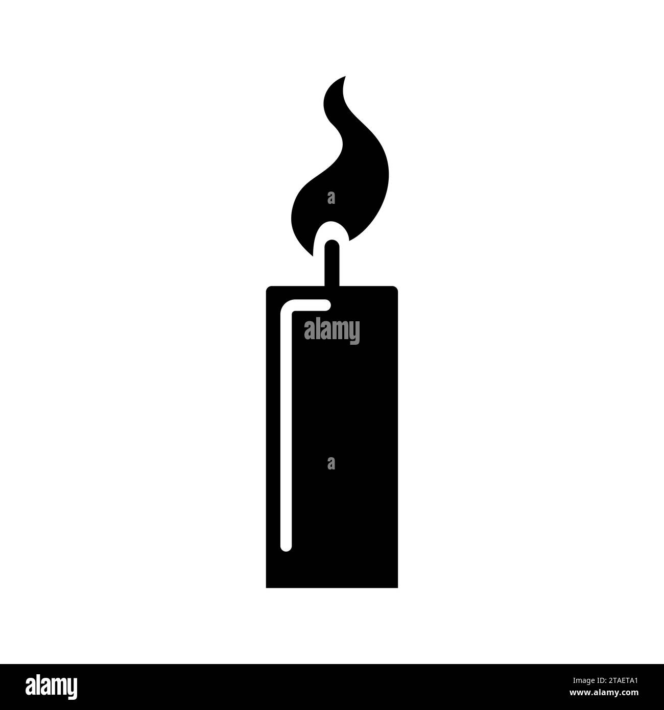 Icône bougies. Bougie allumée isolée sur fond blanc. Illustration vectorielle. Illustration de Vecteur