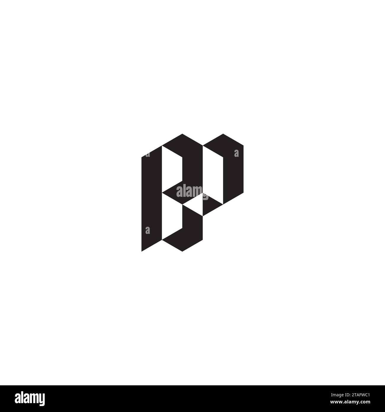 Lettres initiales du logo BP dans un design professionnel de haute qualité qui s'imprimera bien sur tous les supports d'impression Illustration de Vecteur
