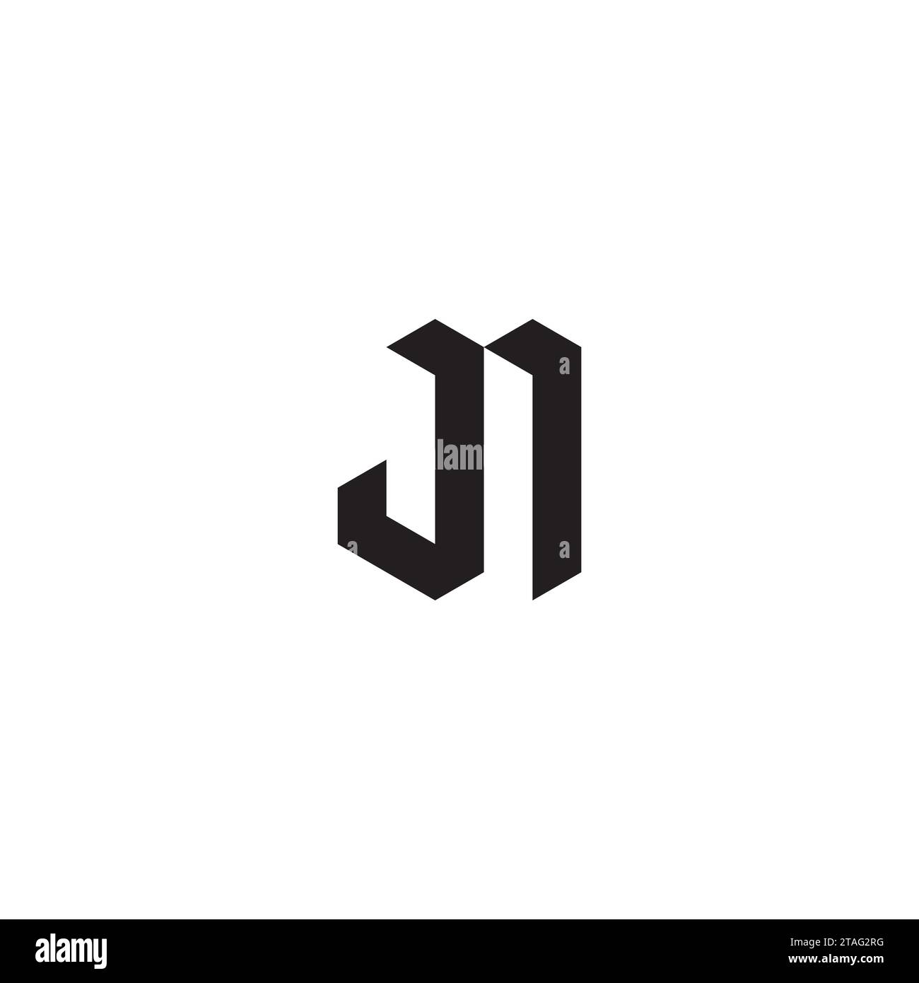 Lettres initiales de logo JN dans la conception professionnelle de haute qualité qui imprimeront bien sur tous les supports d'impression Illustration de Vecteur
