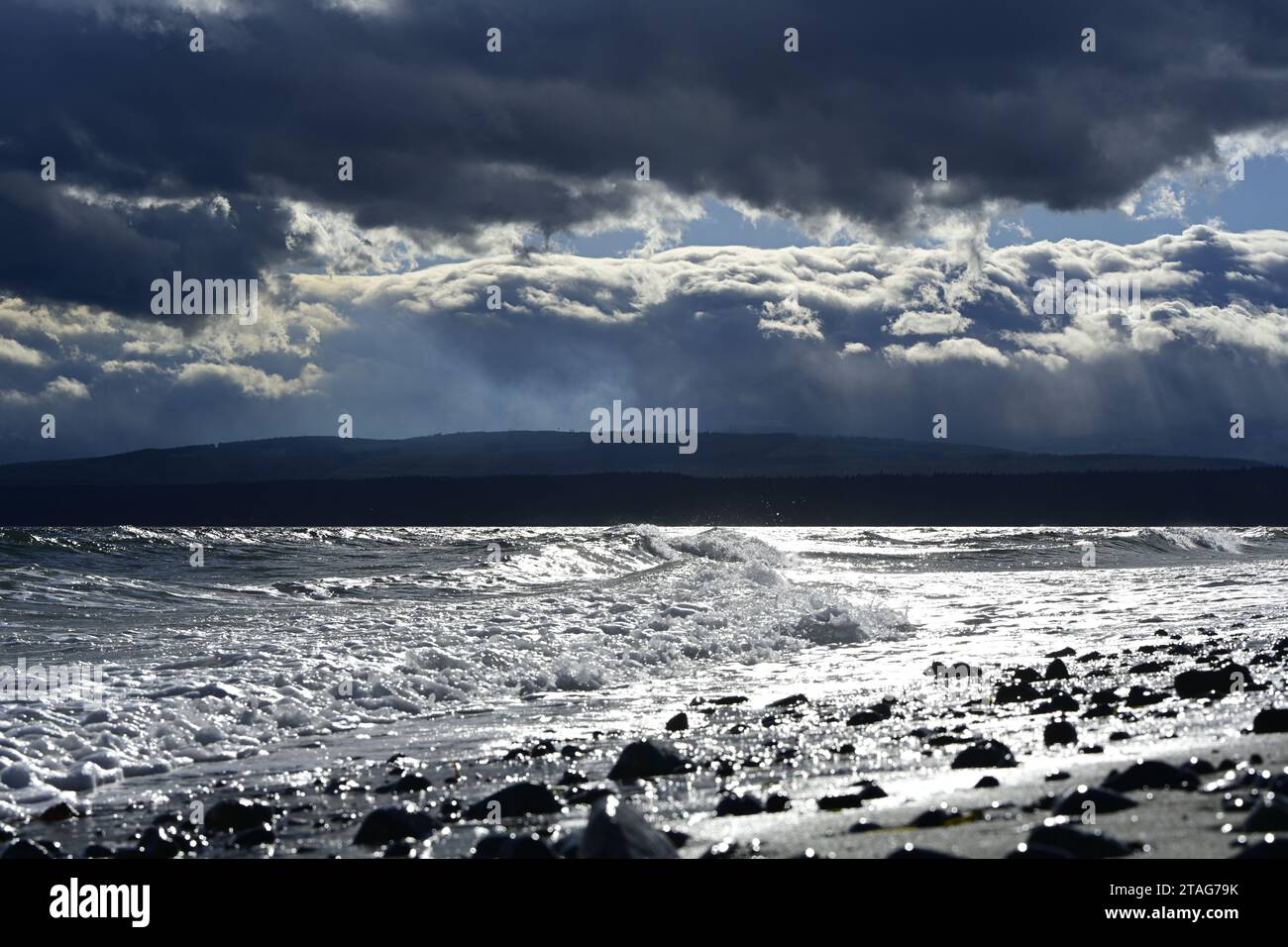 Journée de bluff sur Comox Bay, Colombie-Britannique, Canada Banque D'Images