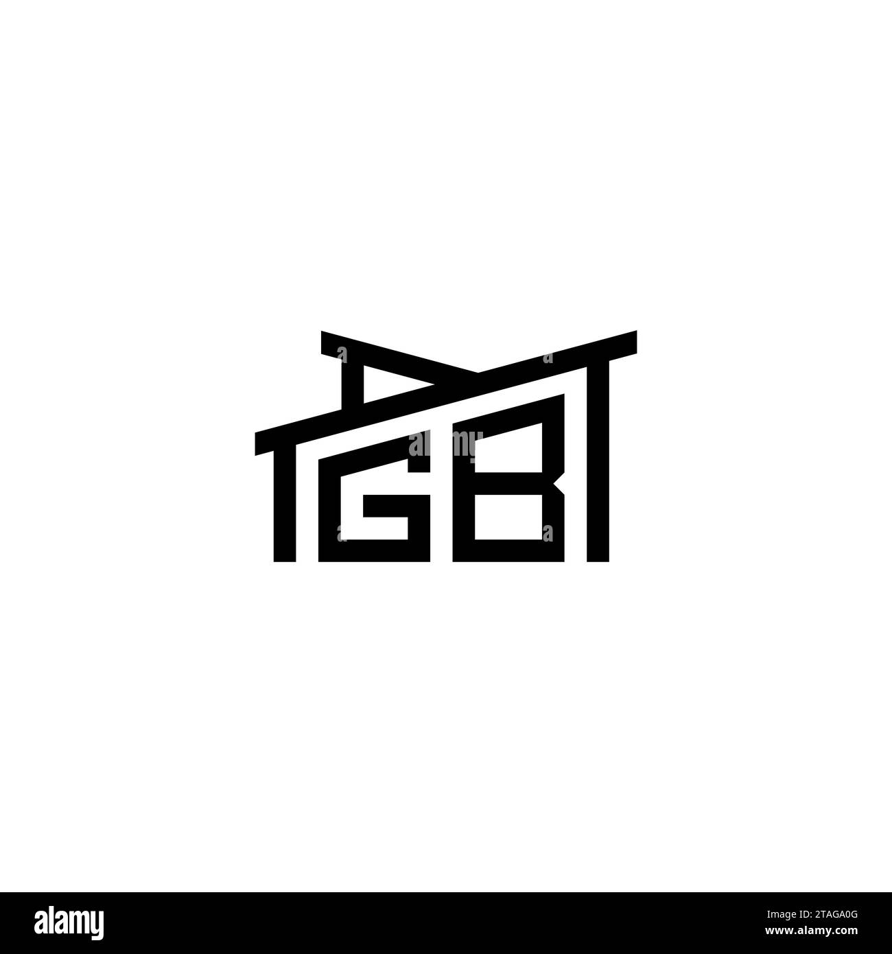 Lettre initiale GB dans le concept de logo immobilier.eps lettre initiale GB dans le concept de logo immobilier Illustration de Vecteur