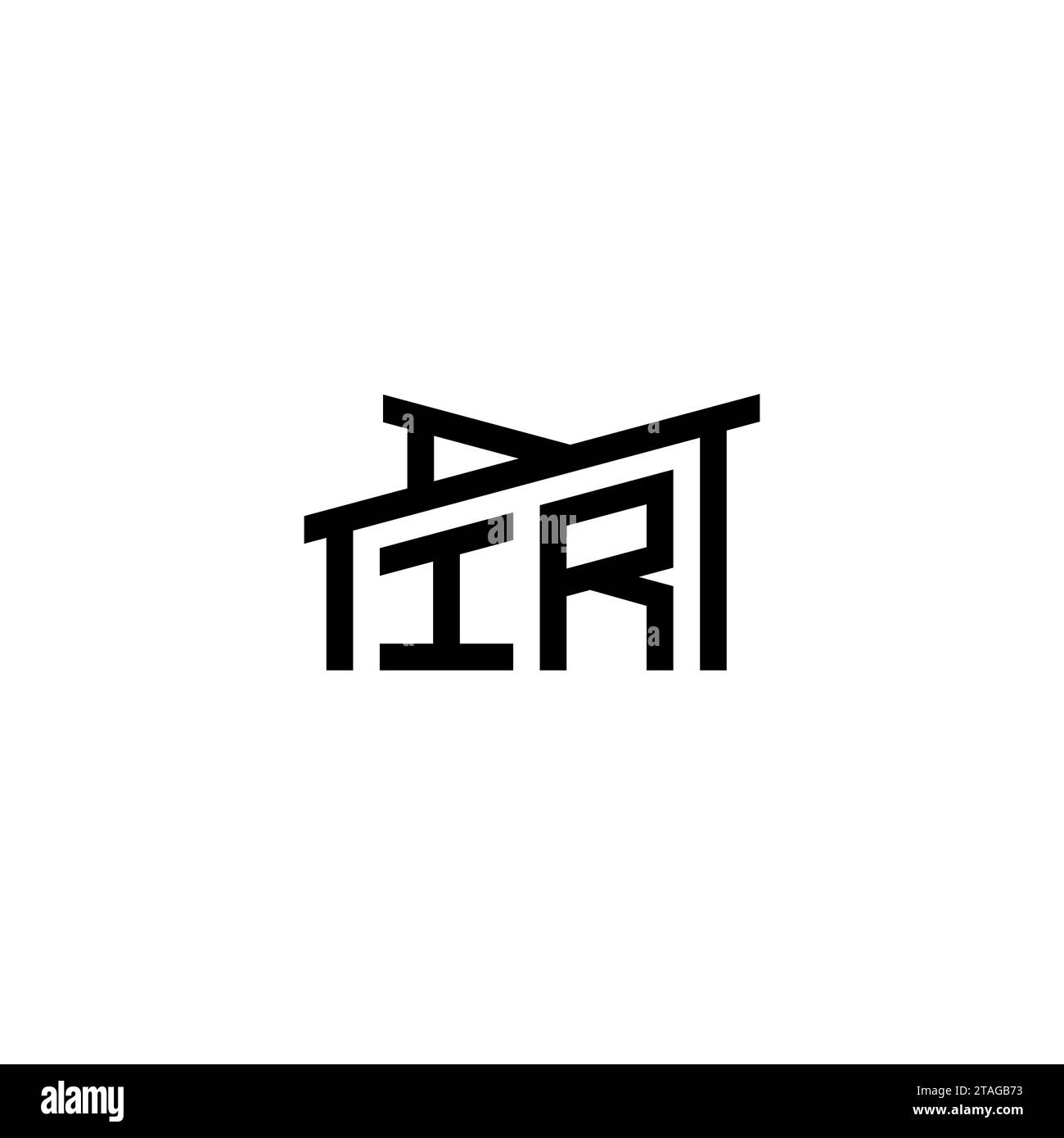 Lettre initiale IR dans le concept de logo immobilier.eps lettre initiale IR dans le concept de logo immobilier Illustration de Vecteur