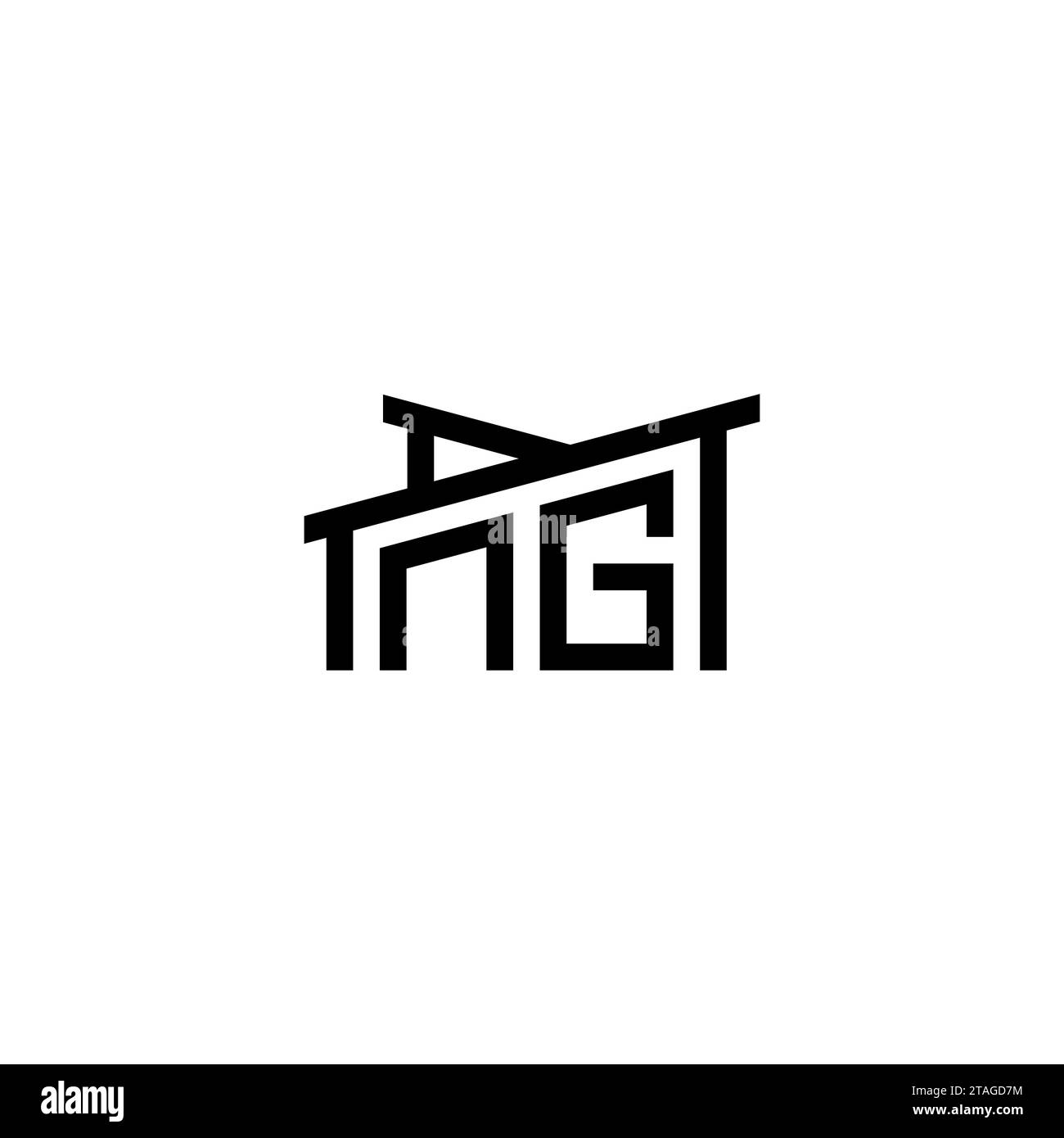 NG lettre initiale dans le concept de logo immobilier.eps NG lettre initiale dans le concept de logo immobilier Illustration de Vecteur