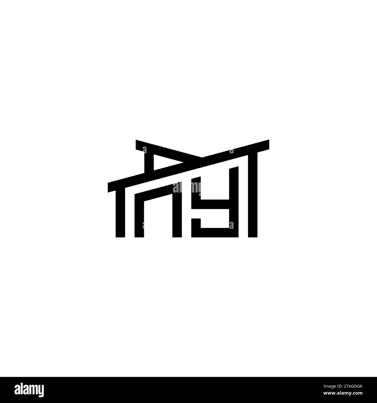 NY lettre initiale dans le concept de logo immobilier.eps NY lettre initiale dans le concept de logo immobilier Illustration de Vecteur