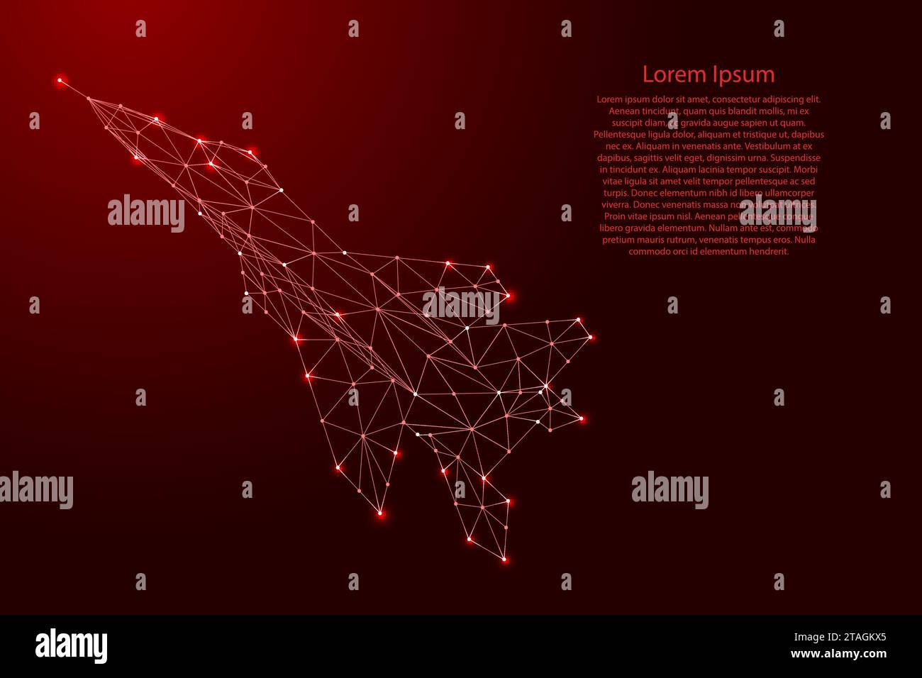 Avion à réaction de chasse décollant, des lignes rouges polygonales futuristes et des étoiles brillantes pour bannière, affiche, carte de voeux. Illustration vectorielle. Illustration de Vecteur