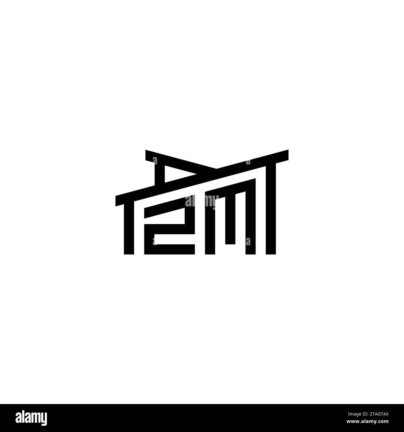 Lettre initiale ZM dans le concept de logo immobilier.eps lettre initiale ZM dans le concept de logo immobilier Illustration de Vecteur