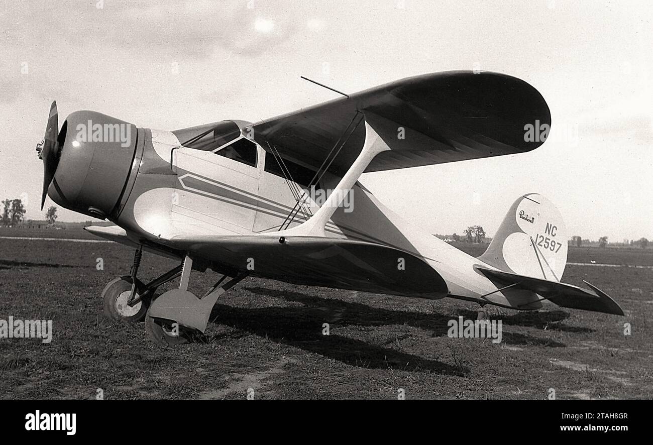 Avion - Beechcraft Staggerwing B17L N12597 a Banque D'Images