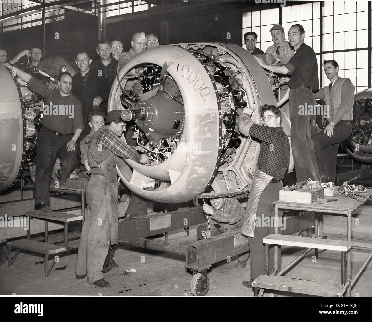 Avion - Grumman F6F-5 PW moteur #10 000 1945 Banque D'Images