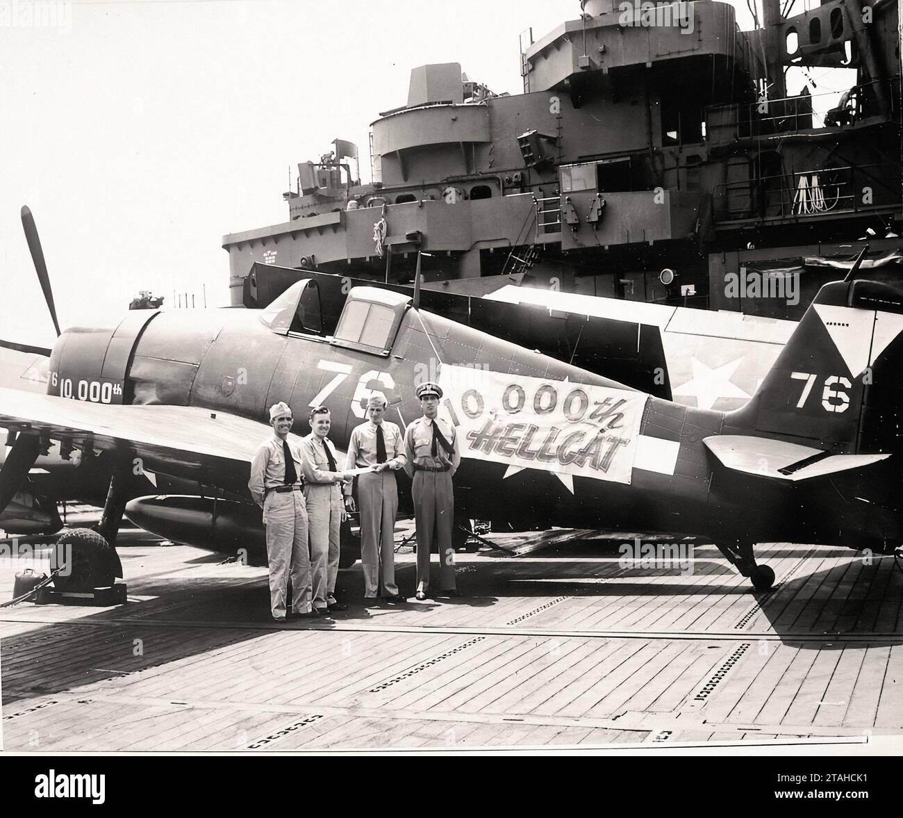 Avion - Grumman F6F-5 #10 000 1945a. Banque D'Images