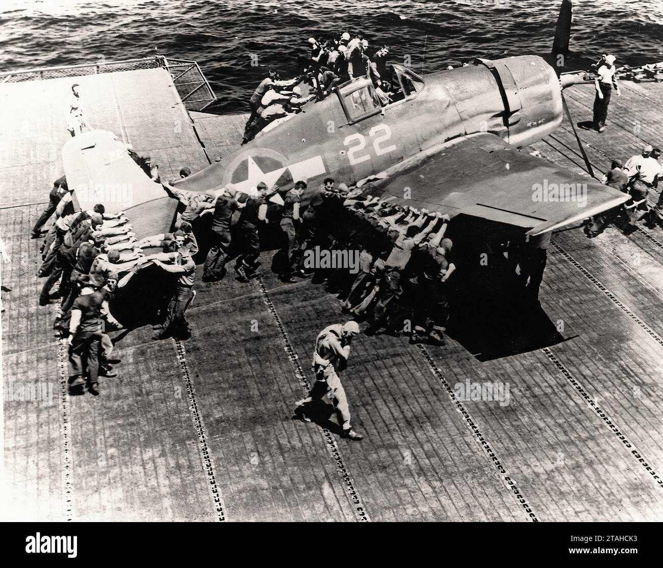 Avion - Grumman F6F-3 USS Lexington CV-16 Banque D'Images