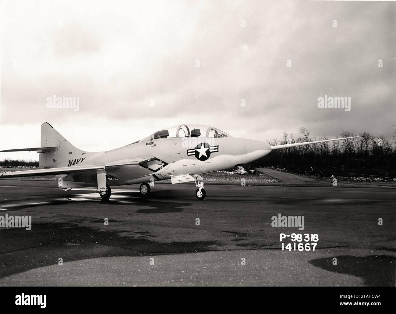 Avion - Grumman F9F-8T Cougar prototype Banque D'Images