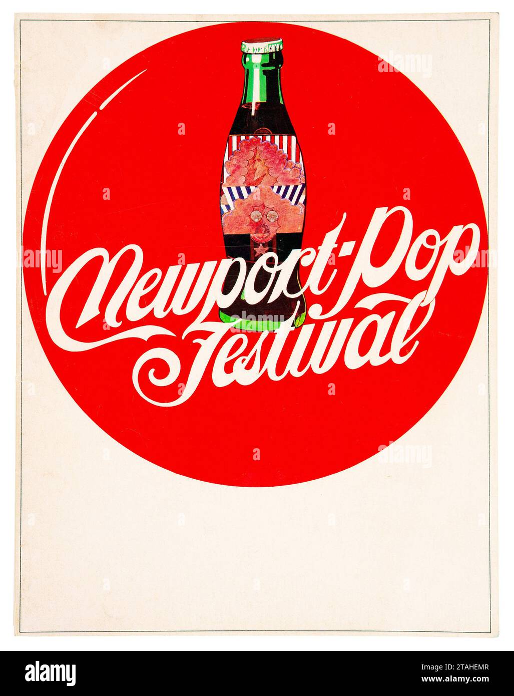 Graful Dead, Jefferson Airplane, etc. Programme du festival pop de Newport 1968 Banque D'Images