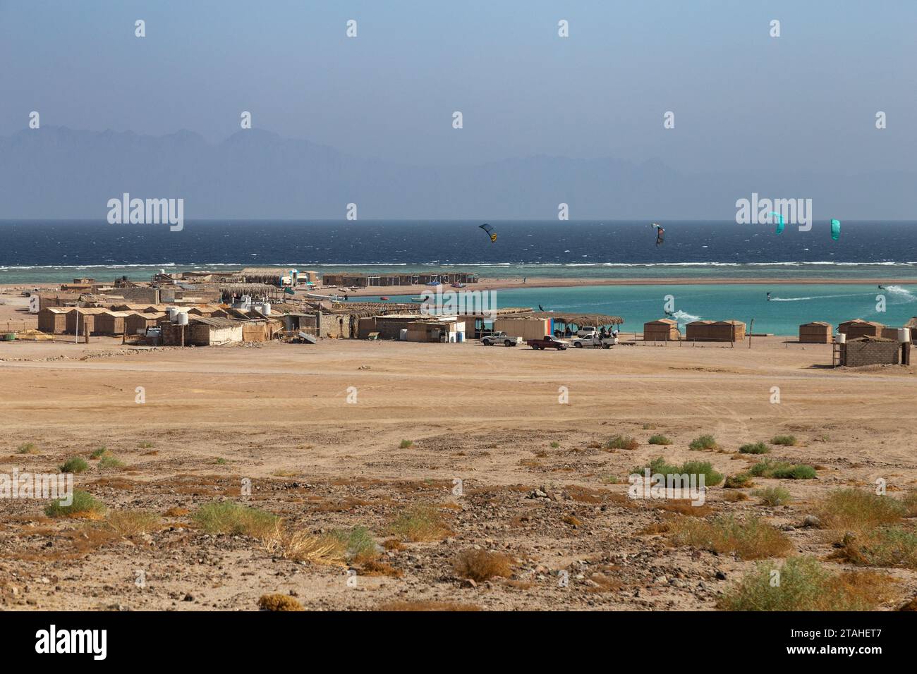 The Blue Lagoon : spot de kite surf mondialement connu à Dahab, en Egypte Banque D'Images