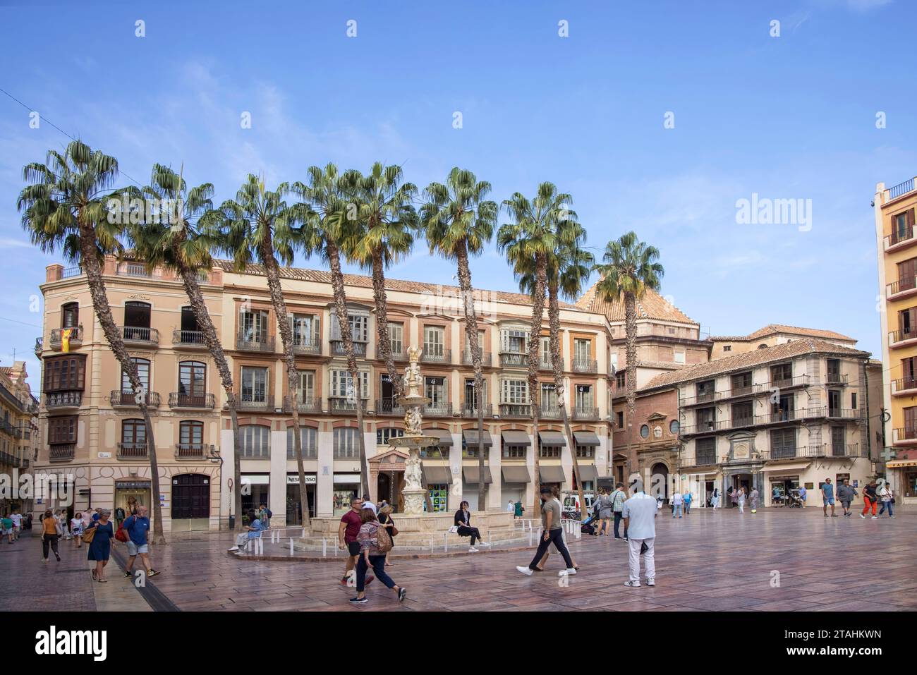 plaza de la constitution dans le centre de malaga andalousie espagne Banque D'Images