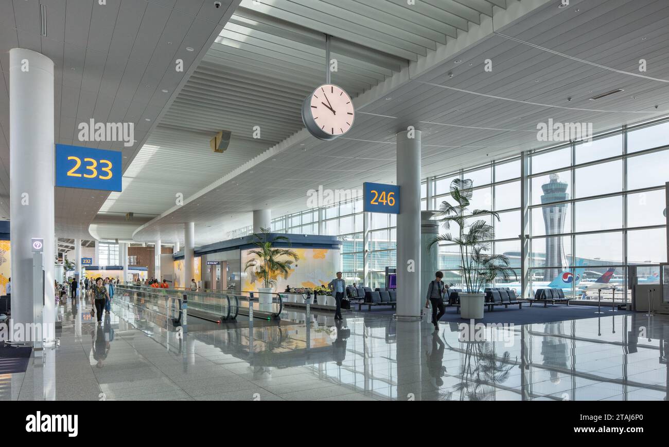 Aéroport d'Incheon à Séoul, Corée du Sud. Banque D'Images
