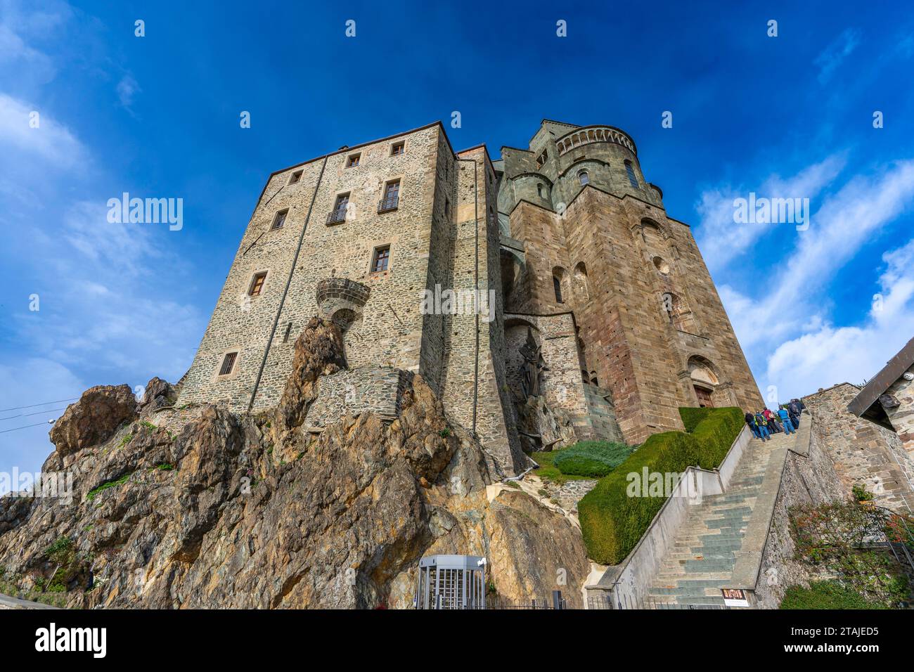 Sacra di San Michele (Abbaye de San Michele della Chiusa) Banque D'Images