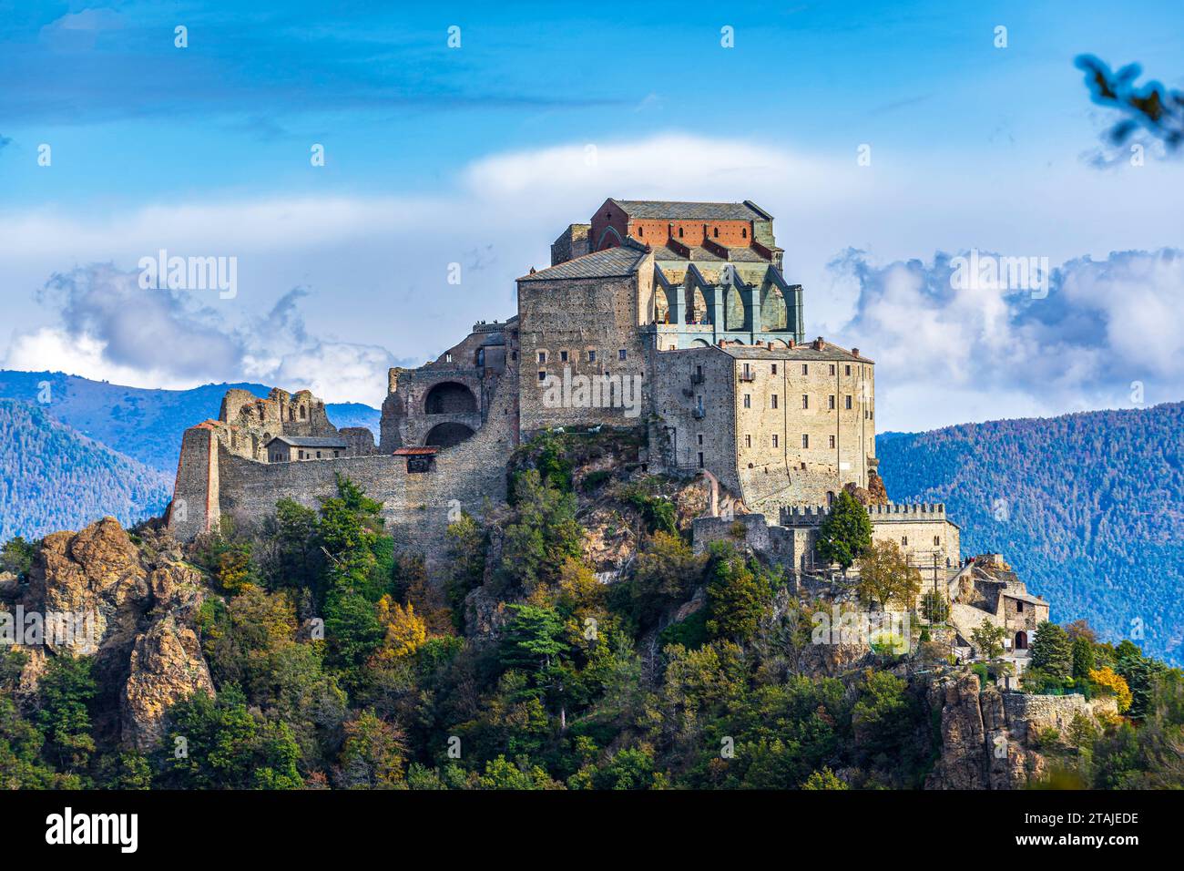 Sacra di San Michele (Abbaye de San Michele della Chiusa) Banque D'Images