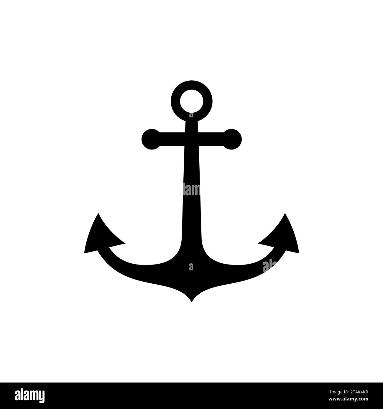 Icône Anchor Black. Illustration vectorielle Illustration de Vecteur