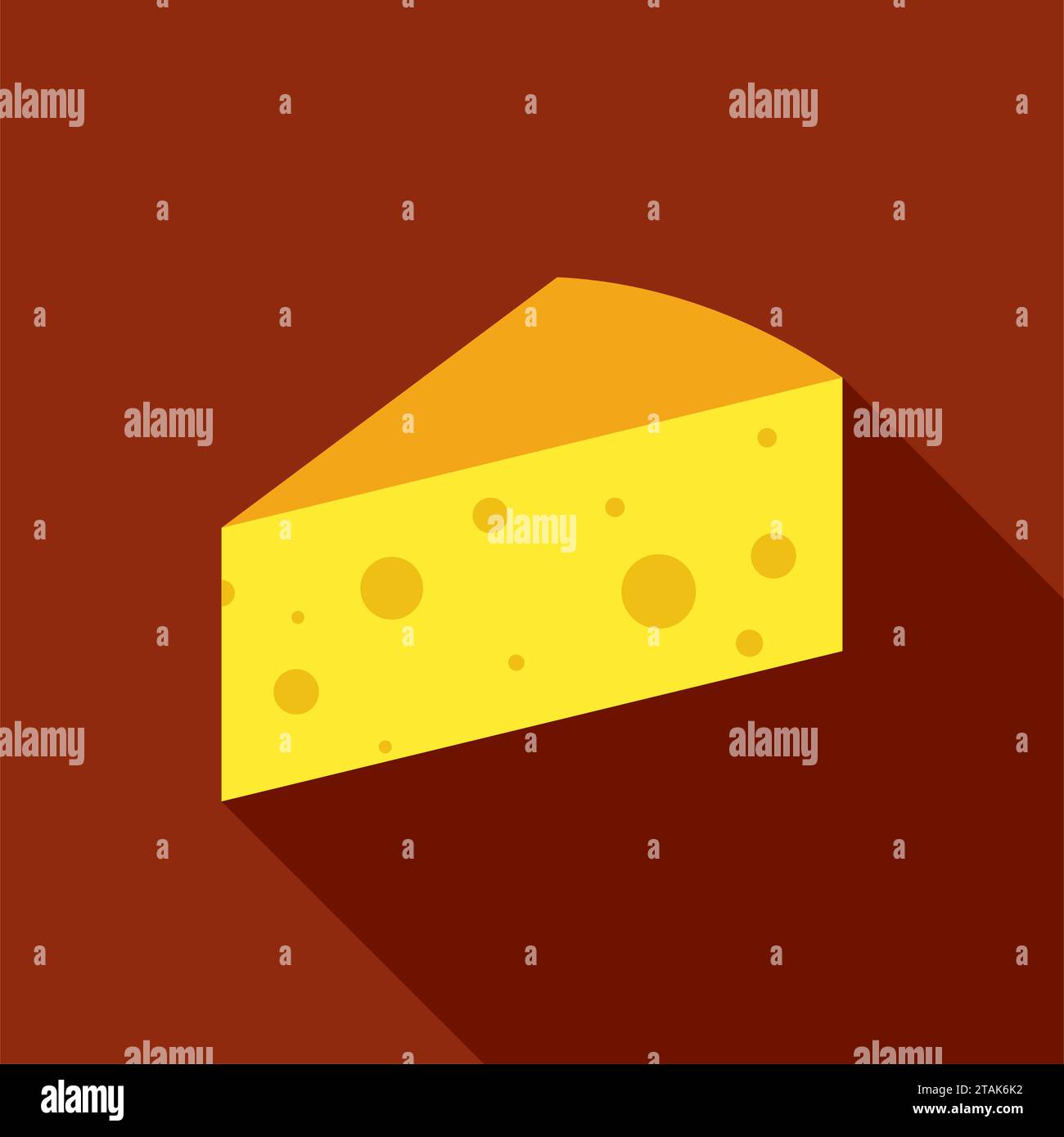 Morceau d'icône de fromage dans le style plat. Illustration vectorielle Illustration de Vecteur