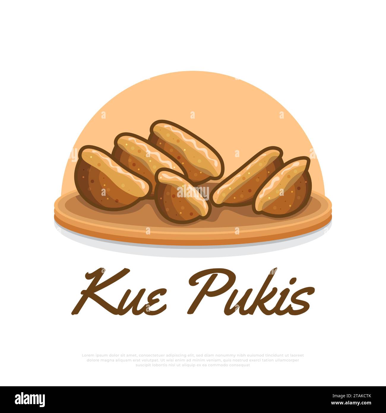 Illustration de Kue Pukis, gâteau traditionnel indonésien Illustration de Vecteur