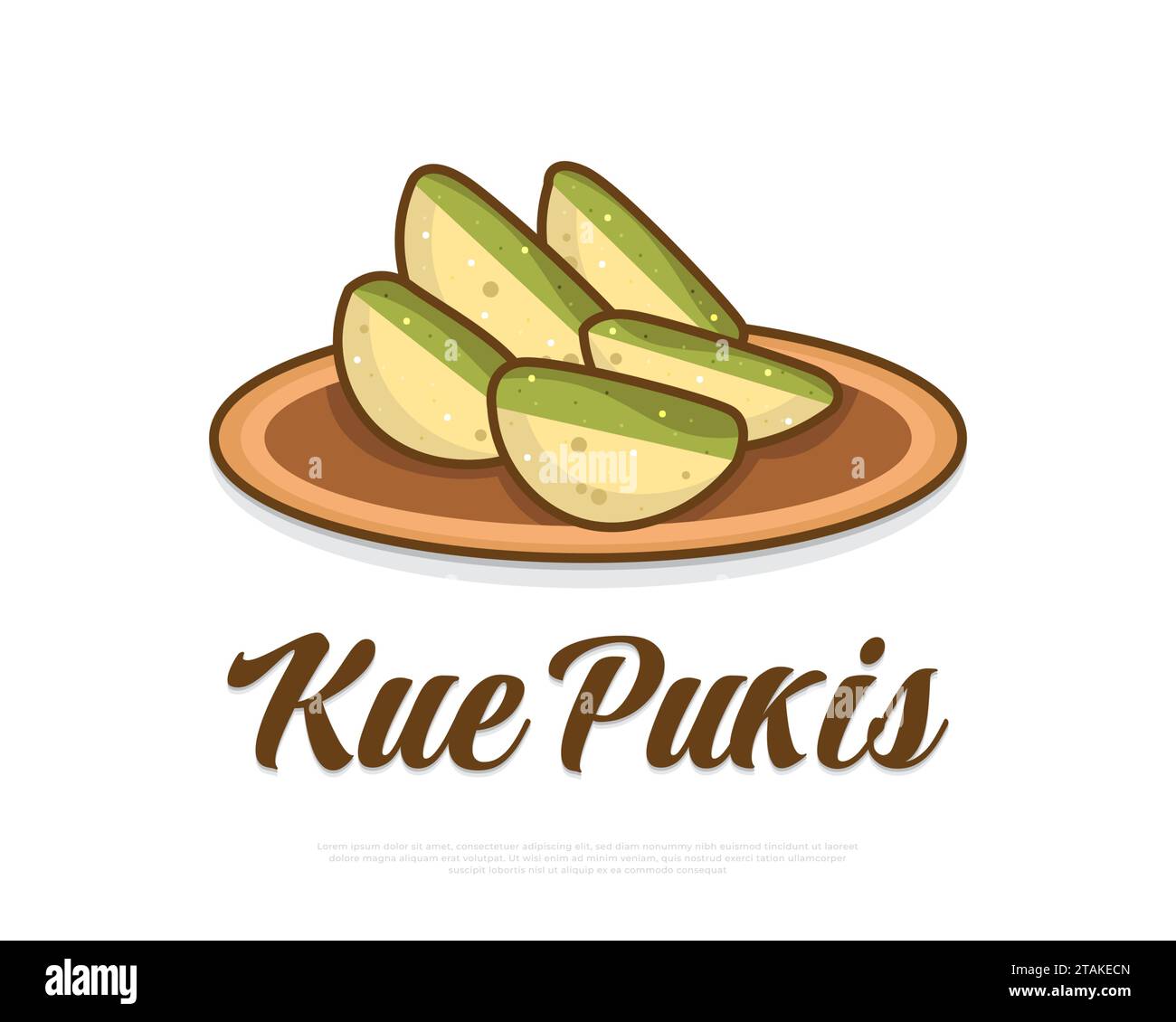 Illustration de Kue Pukis, gâteau traditionnel indonésien Illustration de Vecteur