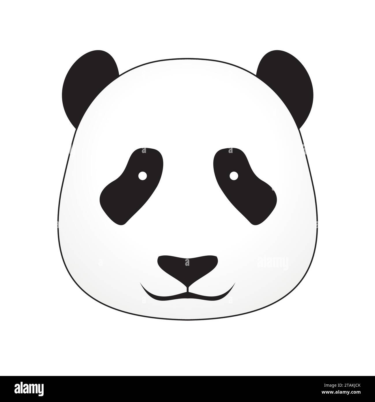 Vecteur d'icône Panda Head sur un fond blanc Illustration de Vecteur