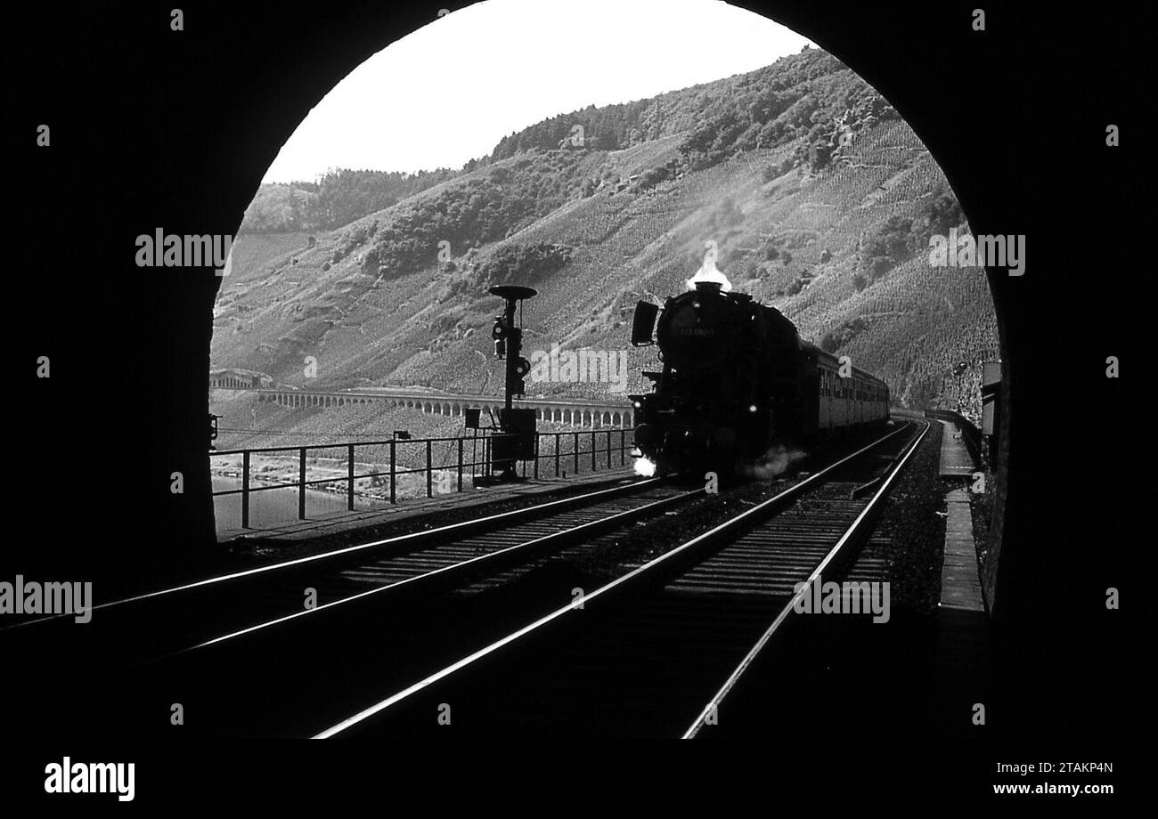 Deux semaines passées en Allemagne de l'Ouest à photographier des machines à vapeur le 1970 août. Banque D'Images