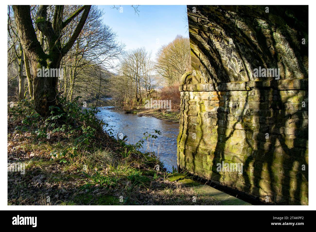 Pont ferroviaire à Copley Banque D'Images