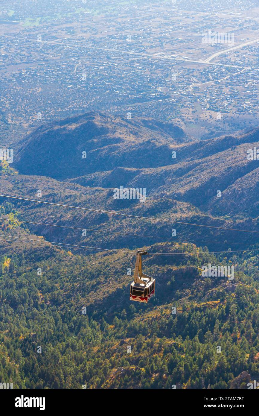 Funiculaire de Sandia Peak à Sandia Peak dans la forêt nationale de Cibola à Albuquerque, Nouveau-Mexique. Banque D'Images