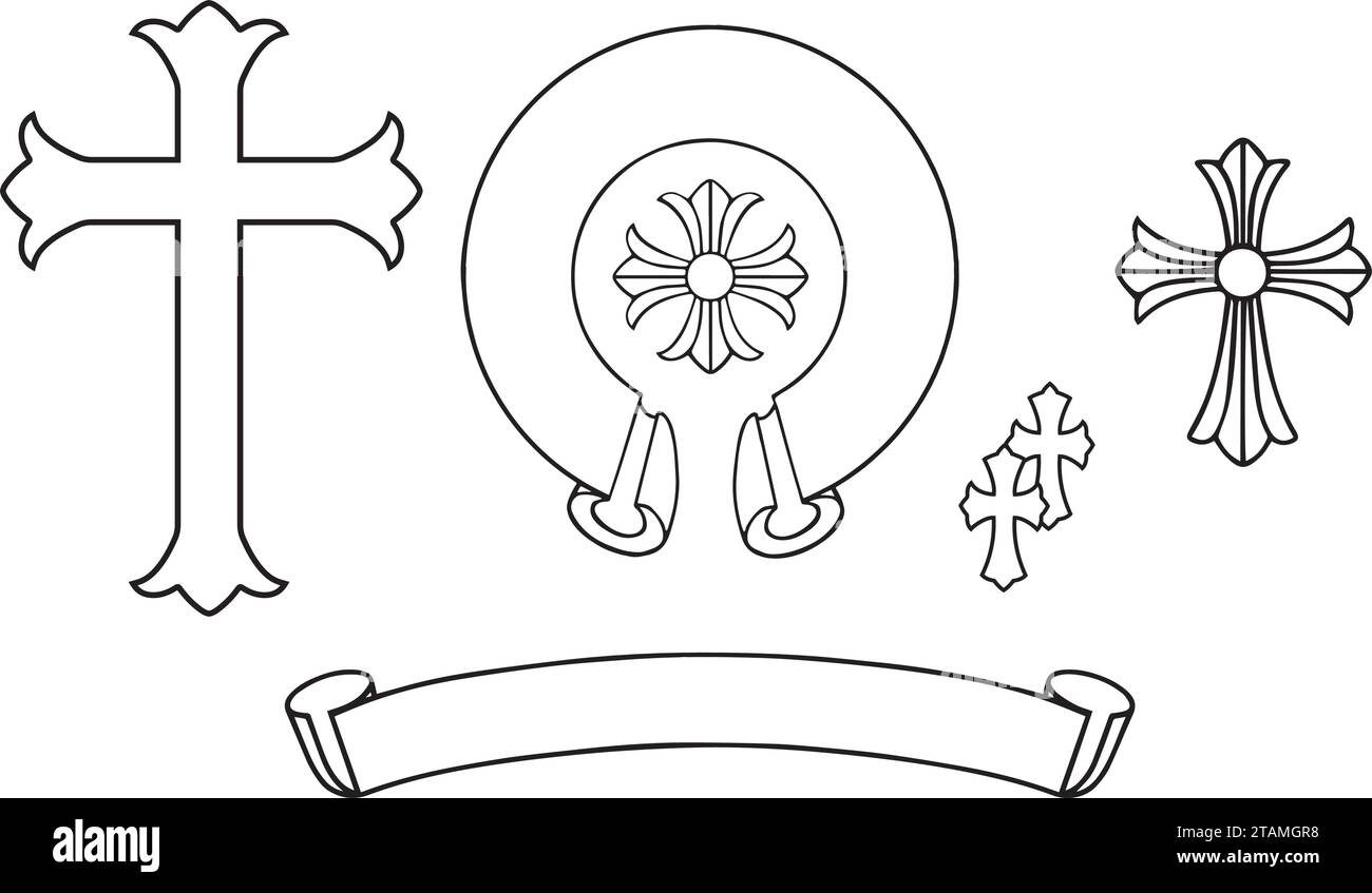 Coeurs chromés gothiques éléments graphiques celtiques Illustration de Vecteur