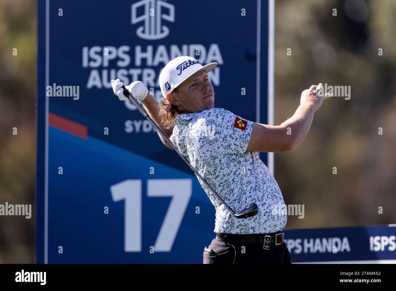 Sydney, Australie, 30 novembre 2023. Cameron Smith part du 17e trou lors de la 1e manche de l'Open de golf australien au Lakes Golf Club le 30 novembre 2023 à Sydney, en Australie. Crédit : Damian Briggs/Speed Media/Alamy Live News Banque D'Images