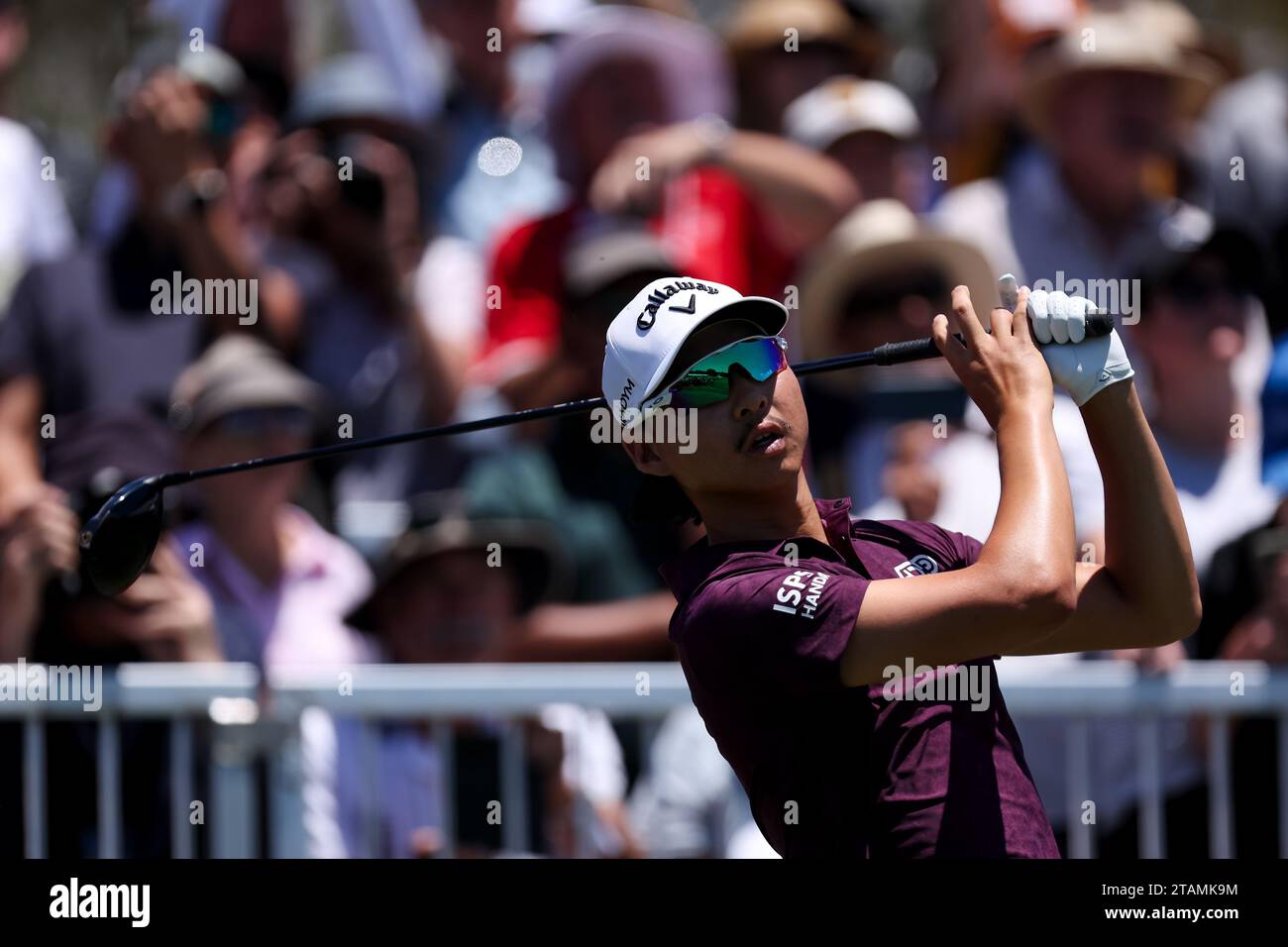 Sydney, Australie, 1 décembre 2023. Min Woo Lee joue lors de la 2e manche de l'Open de golf australien au club de golf australien le 01 décembre 2023 à Sydney, en Australie. Crédit : Damian Briggs/Speed Media/Alamy Live News Banque D'Images