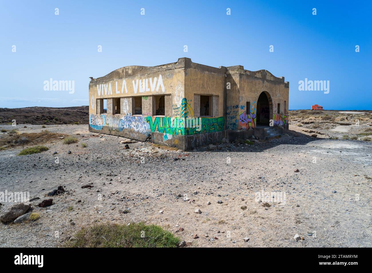 TENERIFE, ÎLES CANARIES, ESPAGNE - 25 JUILLET 2023 : ville fantôme d'Abades et colonie de lépreux abandonnée (Antiguo Leprosario Abades). Banque D'Images