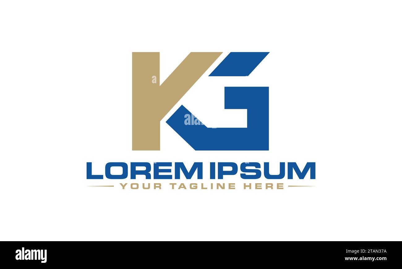 KG logo Design Illustration de Vecteur