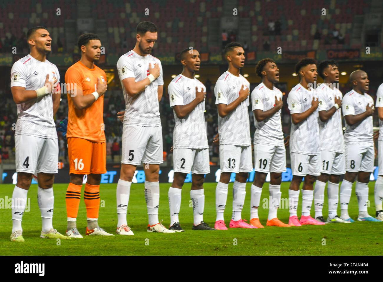 DOUALA, CAMEROUN - NOVEMBRE 17 : Maurice lors du match de qualification de la coupe du monde de la FIFA 2026 entre le Cameroun et Maurice au Japoma Stadium sur Nove Banque D'Images