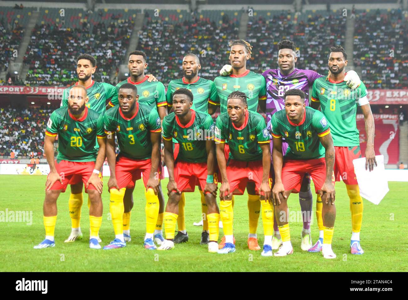 DOUALA, CAMEROUN - NOVEMBRE 17 : Cameroun lors du match de qualification de la coupe du monde de la FIFA 2026 entre le Cameroun et Maurice au Japoma Stadium sur Novem Banque D'Images